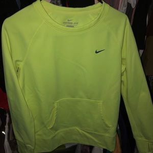 Nike neon yellow crew neck